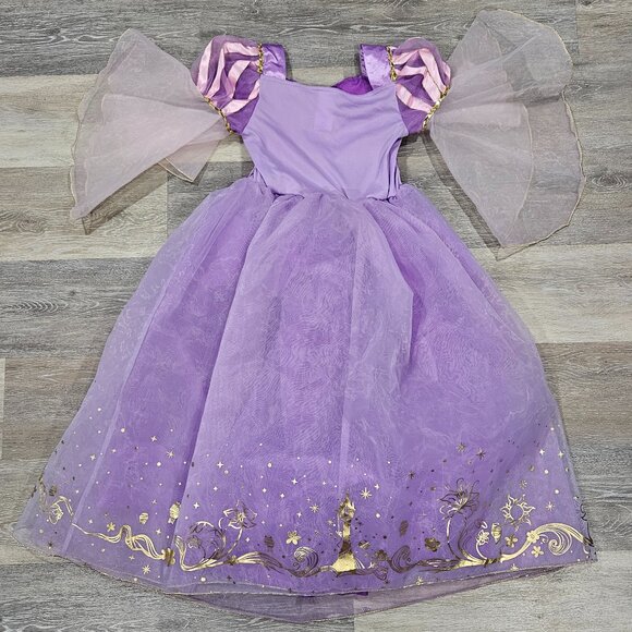 Disney Rapunzel Tangled Princess Dress w/ Braid Headband | Kids 9/10 - Picture 6 of 10